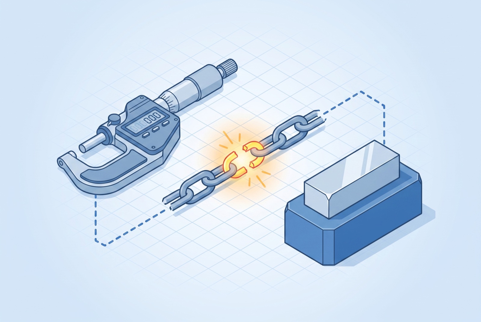 Ilustración técnica: Sin trazabilidad · Calibración de equipos