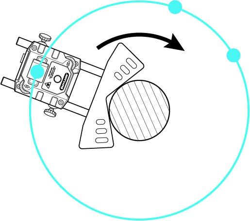Método de medición EasyTurn — tres tomas dentro de un arco corto de giro